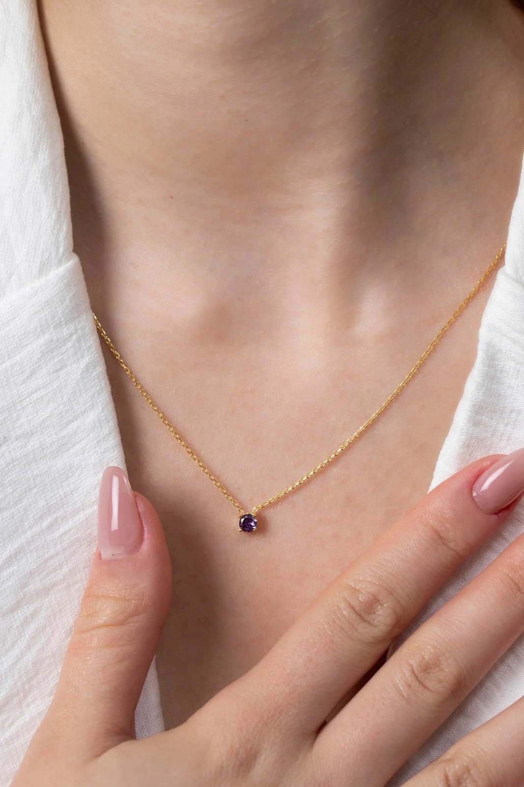 Varëse argjendi Elika Silver, ngjyrë vjollcë, TFNY65235