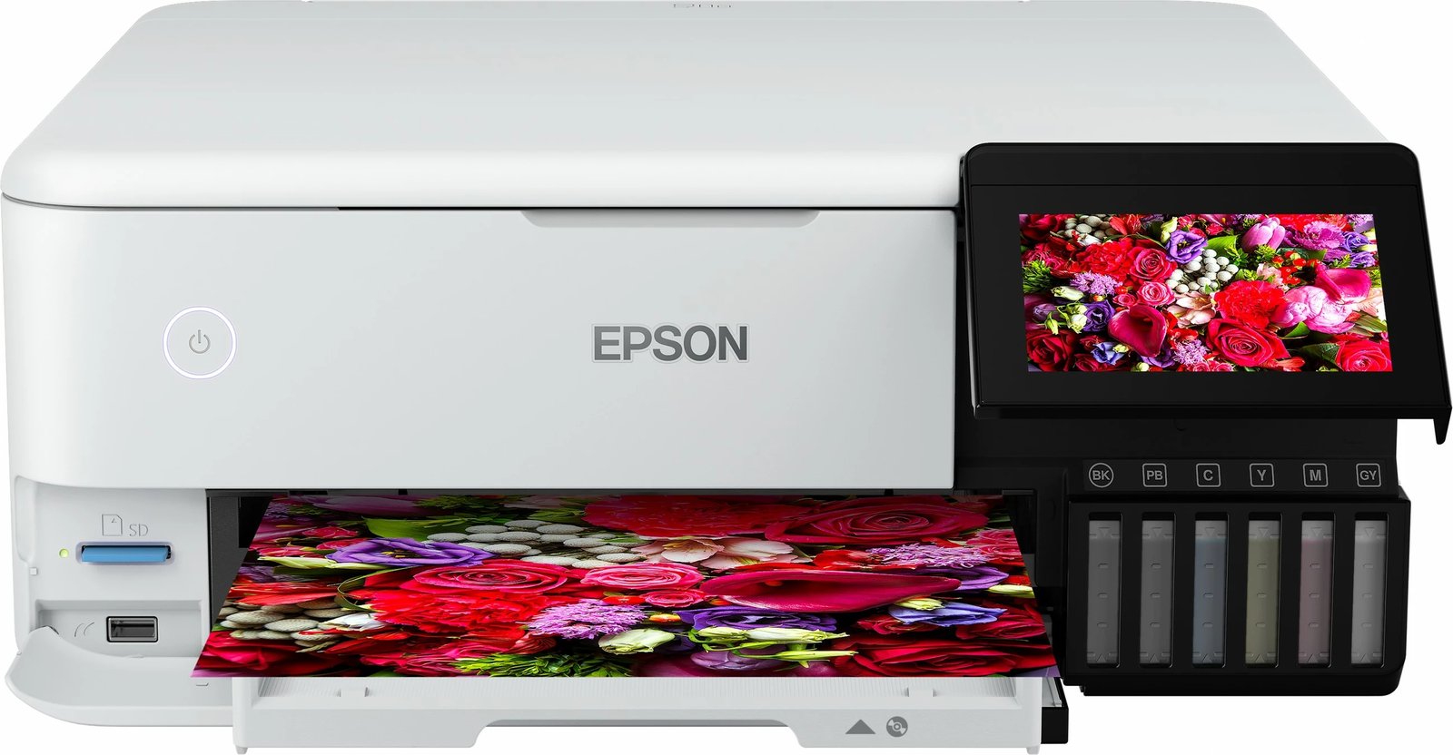 Printer multifunksional Epson EcoTank ET-8500, A4, Wi-Fi, 6 boja, ekran me prekje, i bardhë