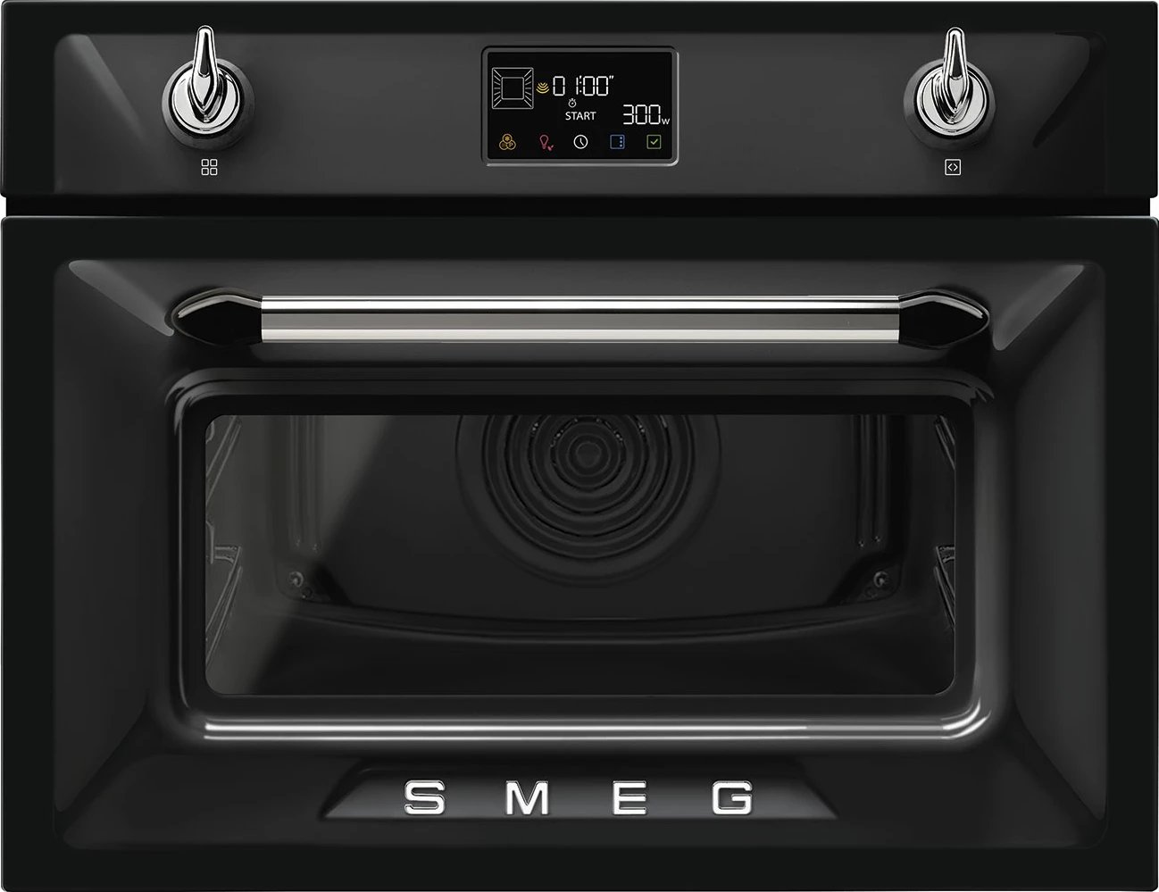 Furrë me mikrovalë SMEG Victoria SO4902M1N, 40 L, 1000 & 1200 W, e zezë