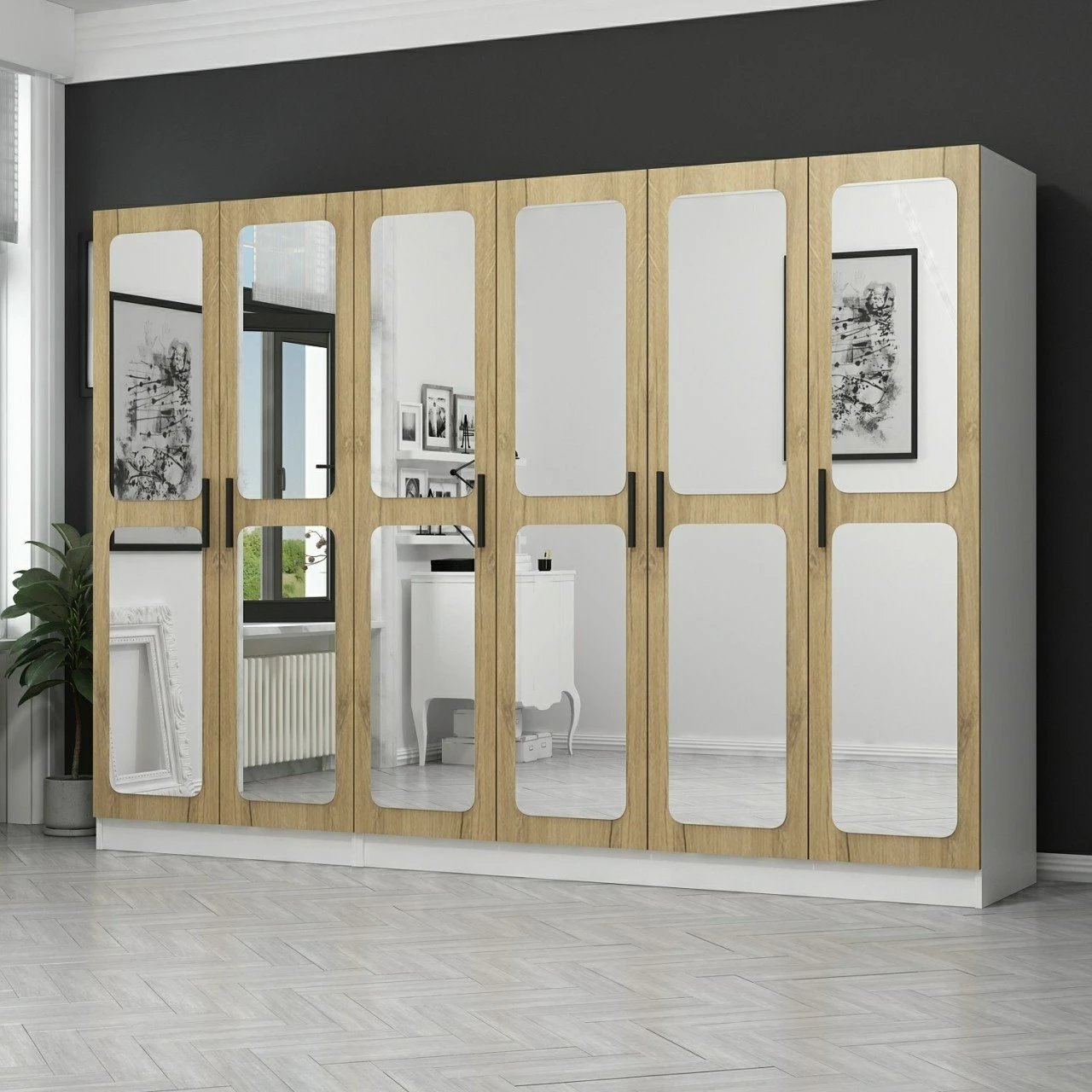 Dollap rrobash Skye Decor, ngjyrë arre, 3873