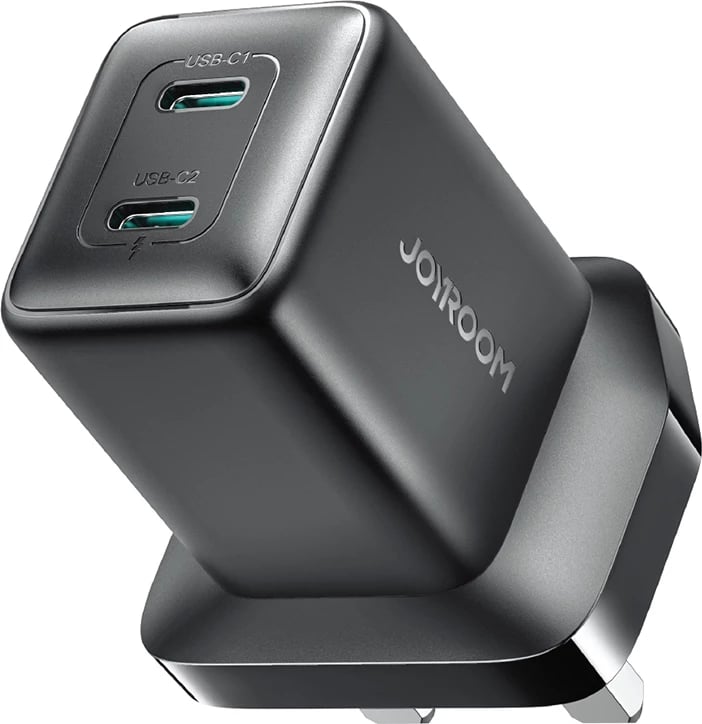 Karikues muri Joyroom JR-TCG17, 45W, 2x USB-C, pa kabllo, i zi, prizë UK