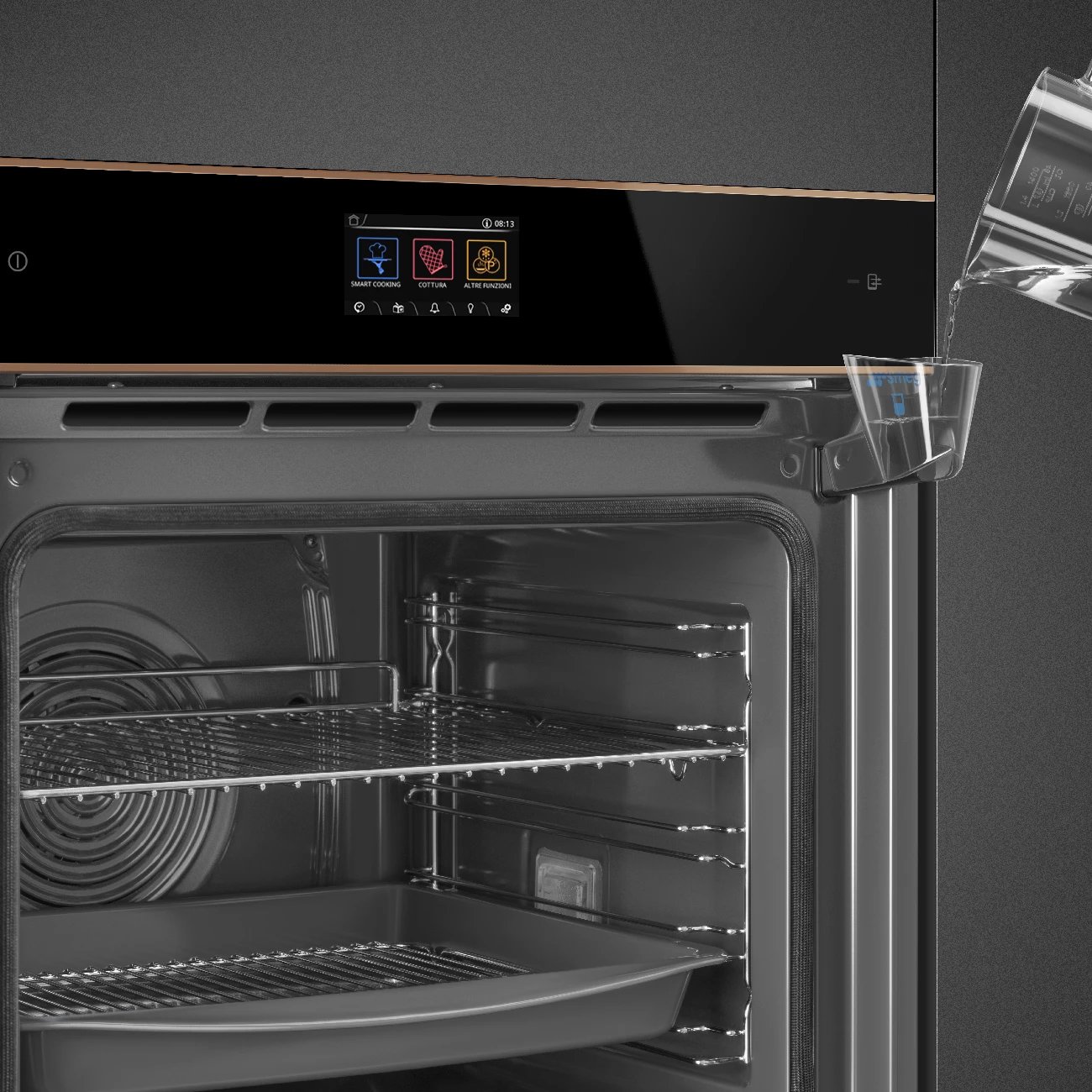 Furrë Dolce Stil Novo SMEG SOP6604S2PNR, 68 L, e zezë