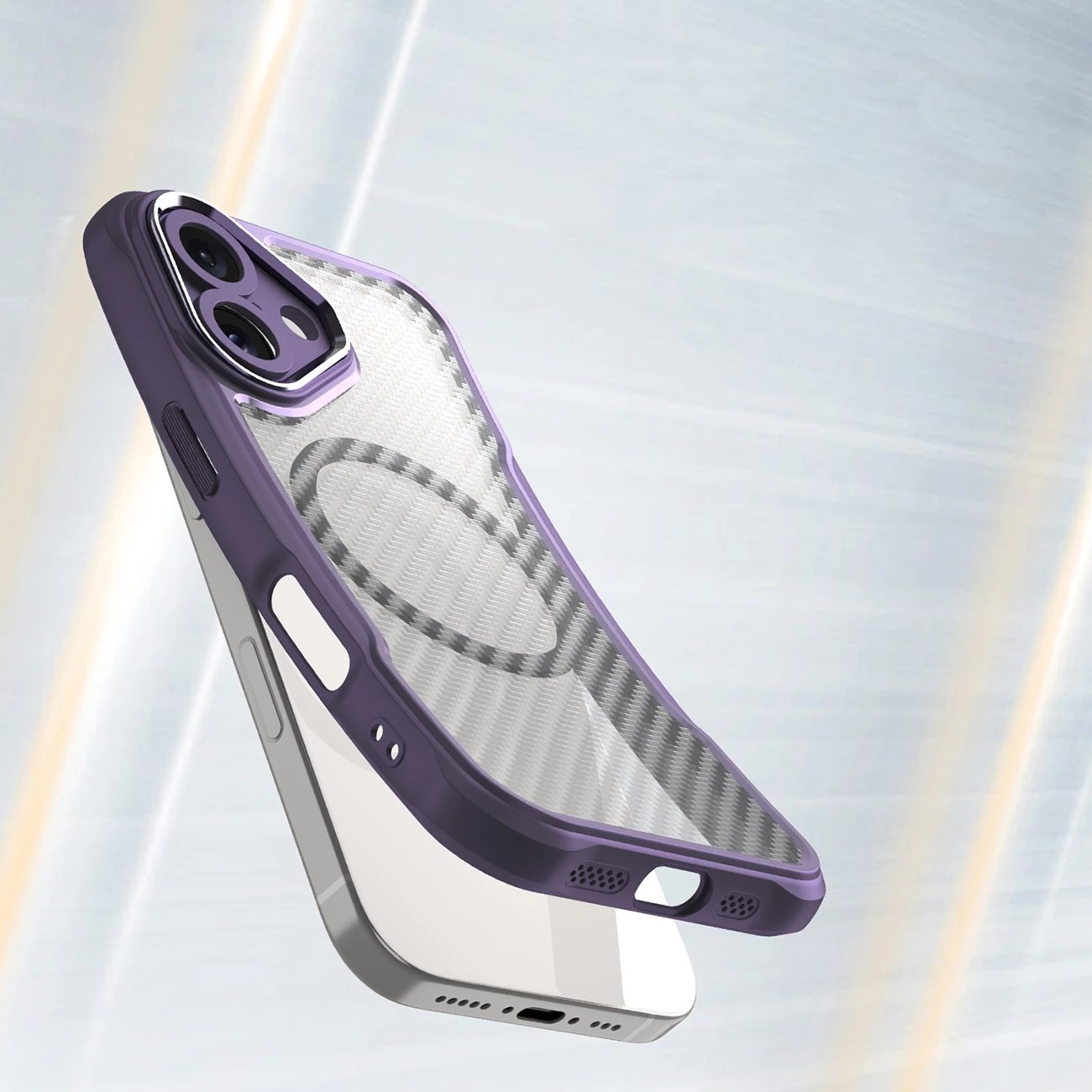 Mbështjellës Hurtel Leading Series MagSafe për iPhone 16 Plus, TPU, Vjollcë