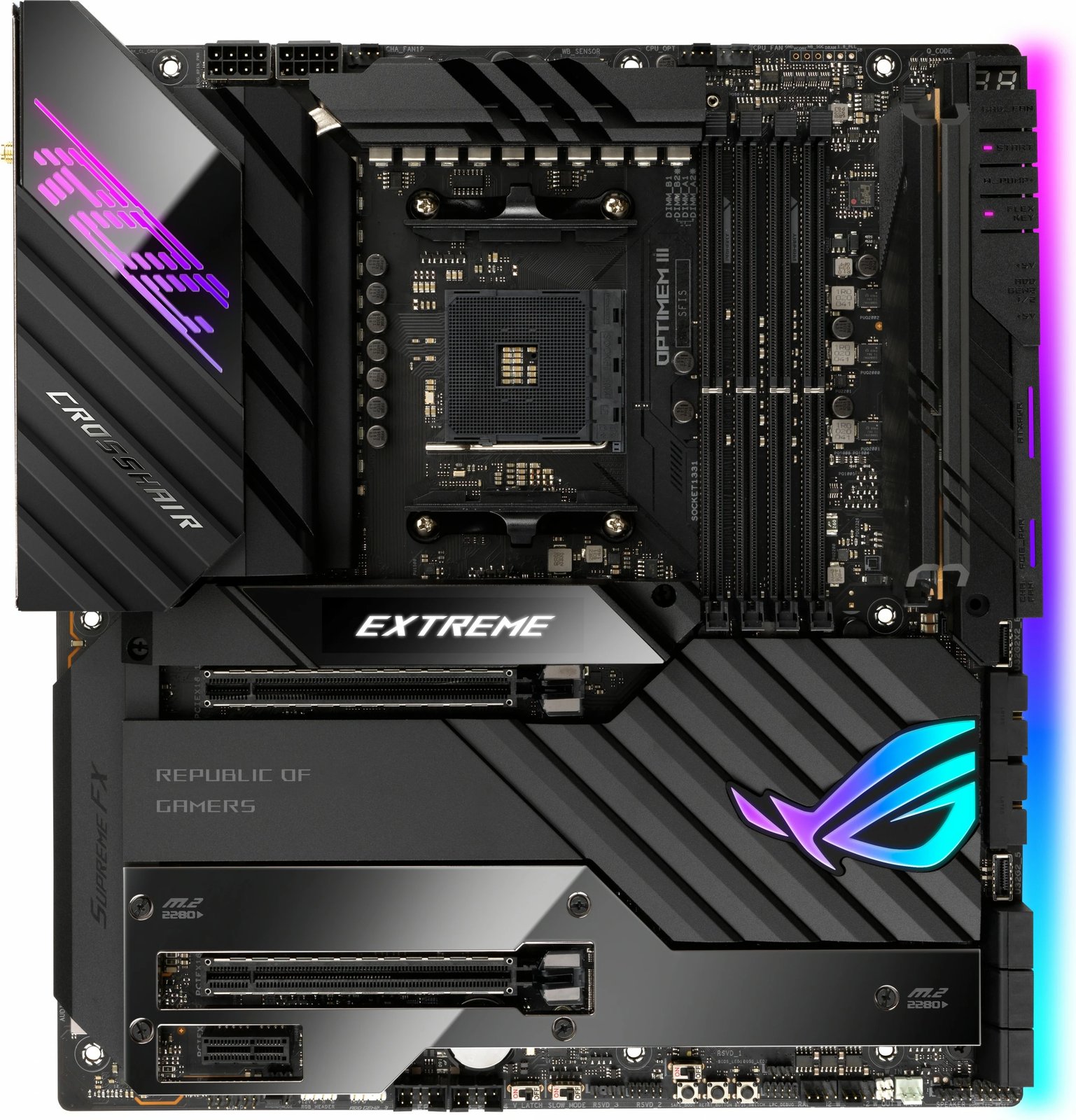Pllakë amë ASUS ROG Crosshair VIII Extreme, AMD, Socket AM4, 128 GB, E zezë