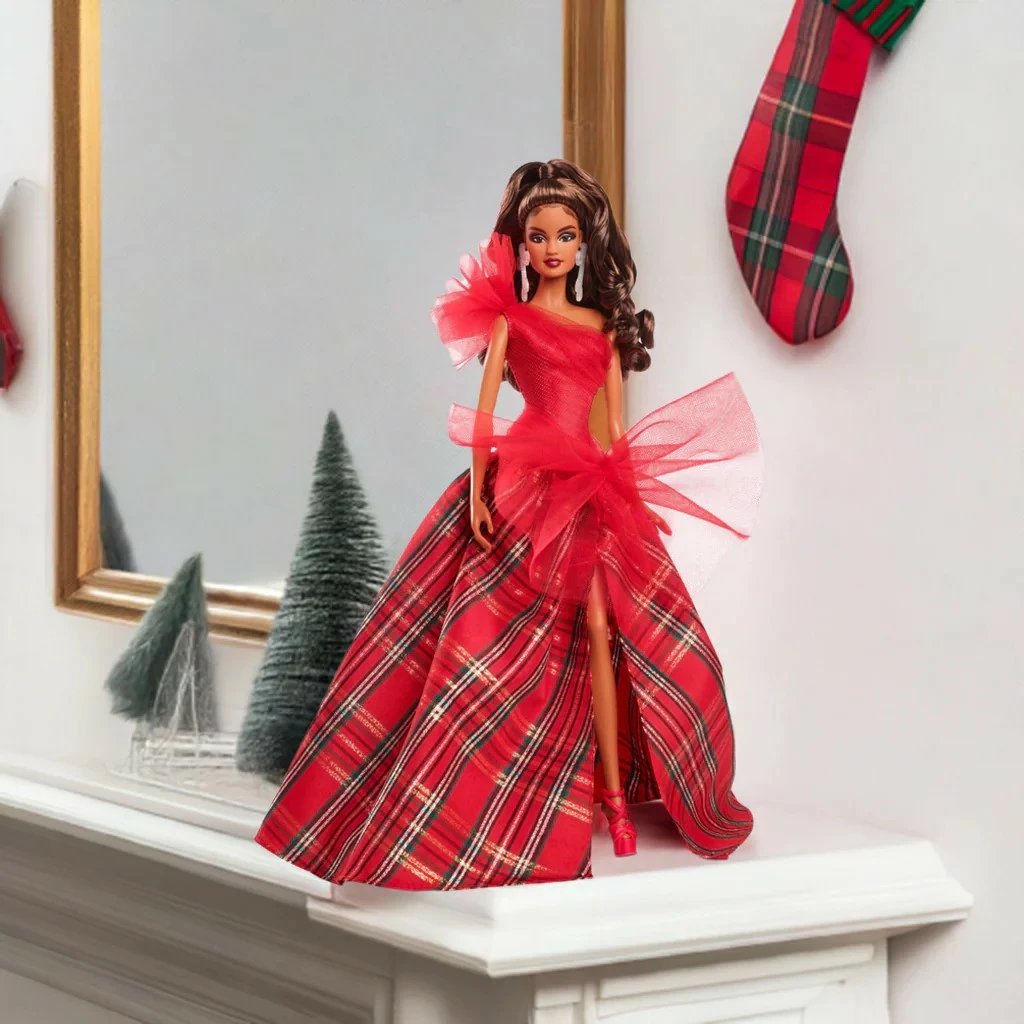 Kukull Barbie Mattel Holiday Brunette Doll, Barbie Signature, HRM67, e kuqe, koleksion Kukull Barbie Mattel Holiday Brunette Doll, Barbie Signature, HRM67, e kuqe, koleksion