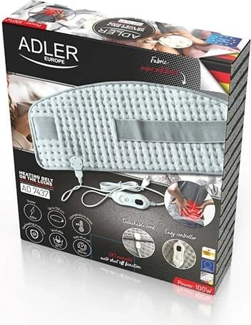 Rrip ngrohës lumbar Adler AD 7437, Gri