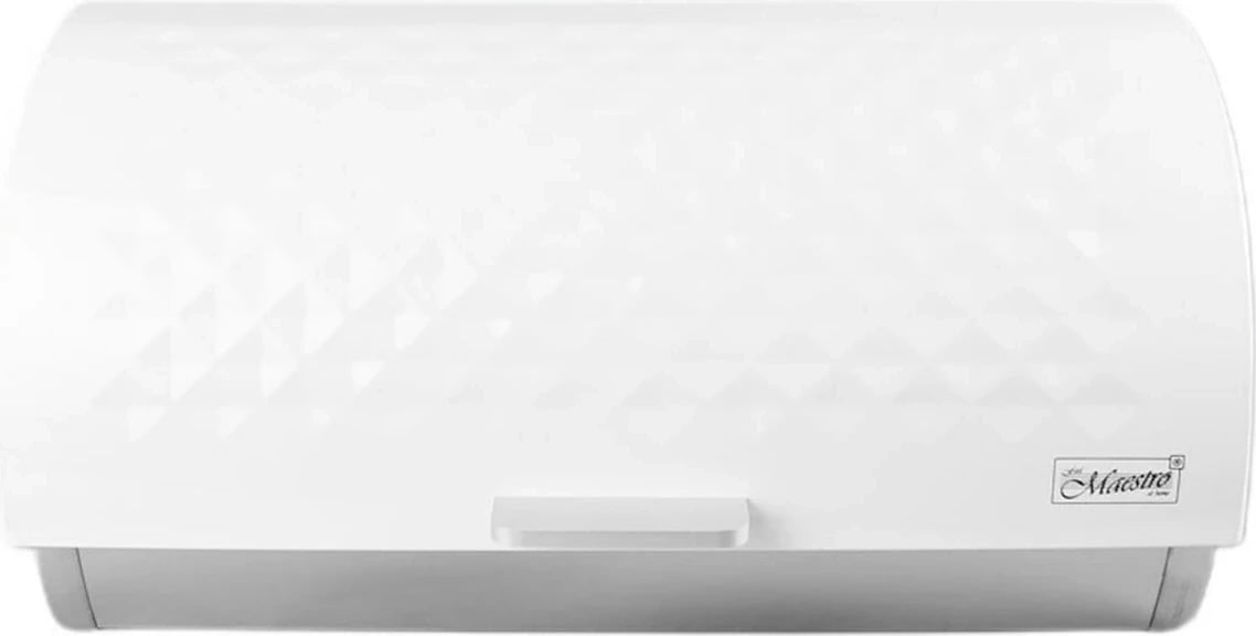 Kuti buke Maestro MR-1676, çelik inox, cilindrike, e bardhë