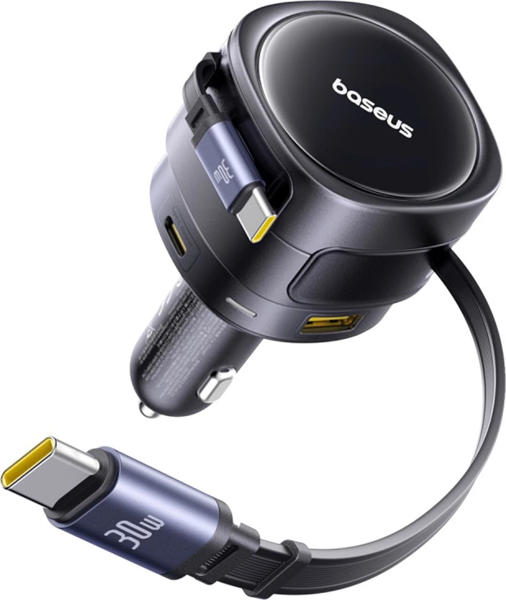 Karikues veture Baseus Enjoyment Max 90W, 2x USB-C + USB-A + kabllo USB-C, i zi