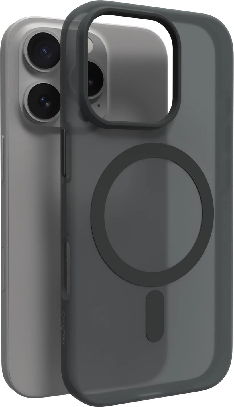 Mbështjellës Puro Daylight MagSafe për iPhone 16, silikon, zi