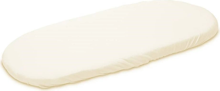 Çarçaf jersey për karrocë New Baby 35x75 cm me garnejlë elastike krem