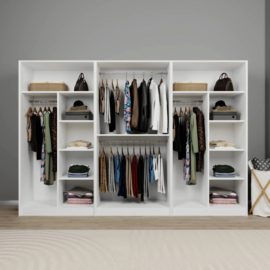 Dollap për rroba, ngjyrë e bardhë, Skye Decor, Lucas 1600-88