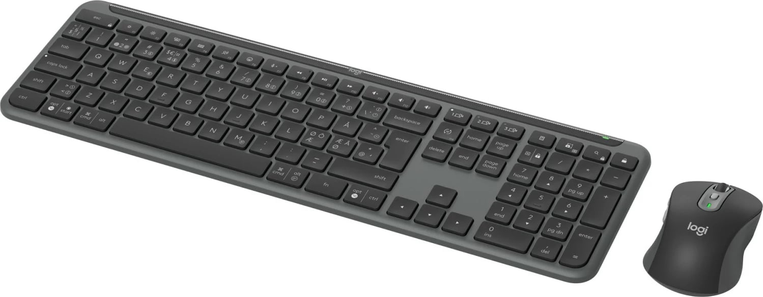 Tastierë dhe maus Logitech MK950 Signature për biznes, Wireless, RF Wireless + Bluetooth, Graphite