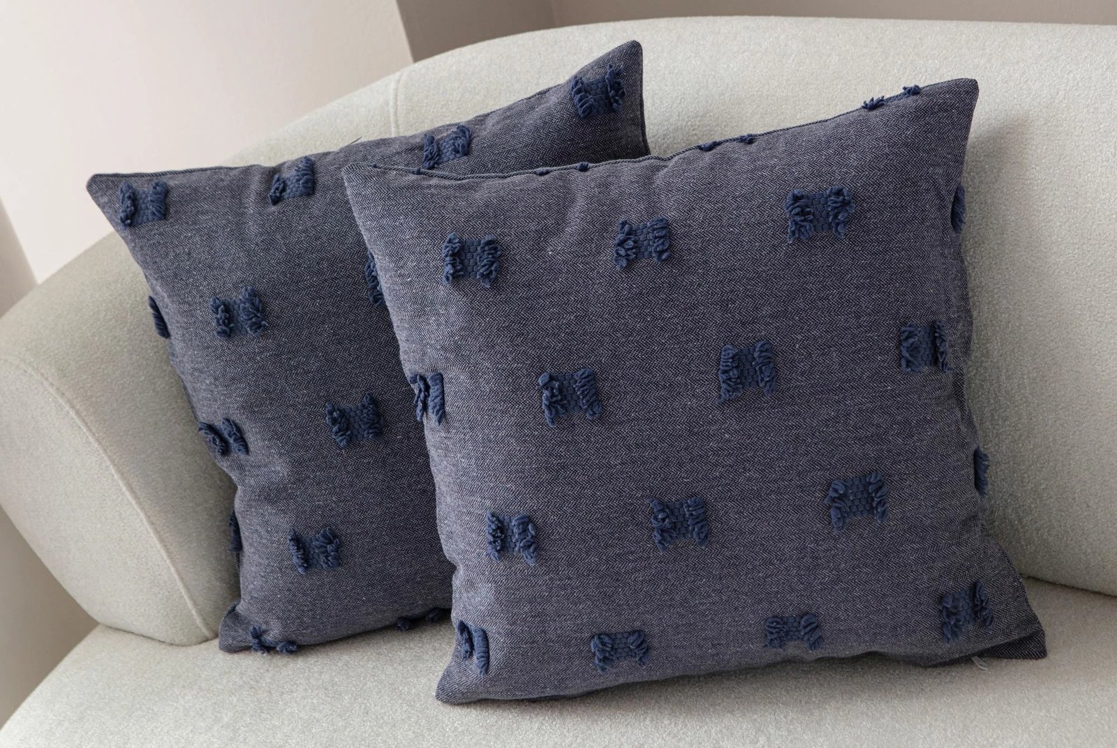 Set mbulesash jastëku (2 copë), Evila Originals, Tuffet, blu v3