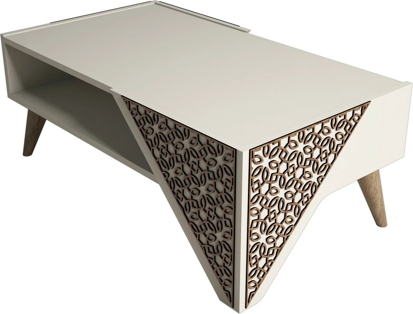 Tavolinë kafeje Hanah Home, Beril, ngjyrë krem