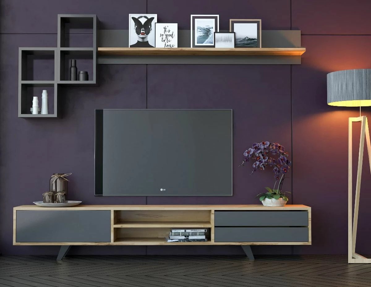 Njësi TV Skye Decor, anthracite dhe lis, RB-046