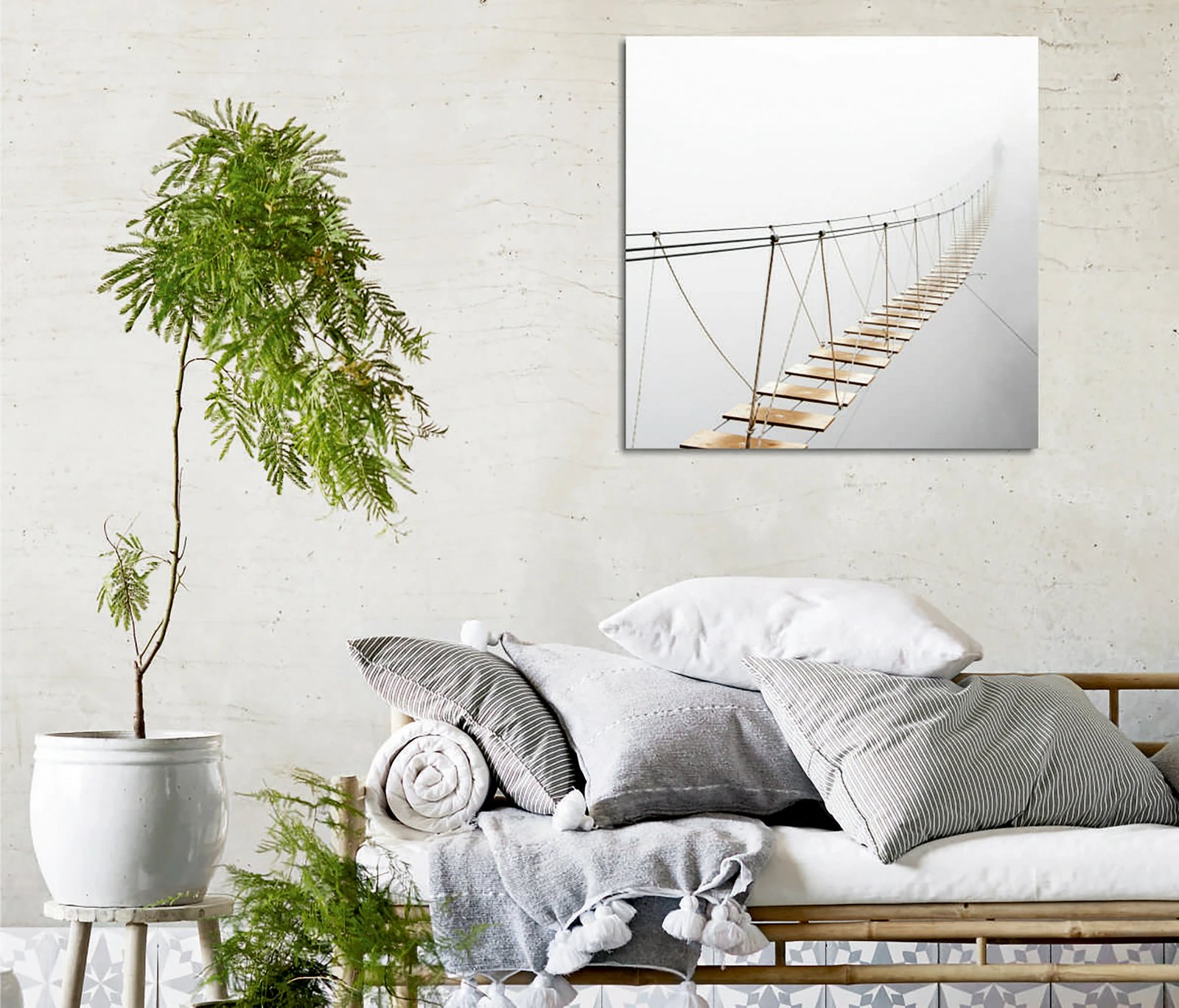 Pikturë dekorative në kanavacë, shumëngjyrëshe, KC381, 45x45cm