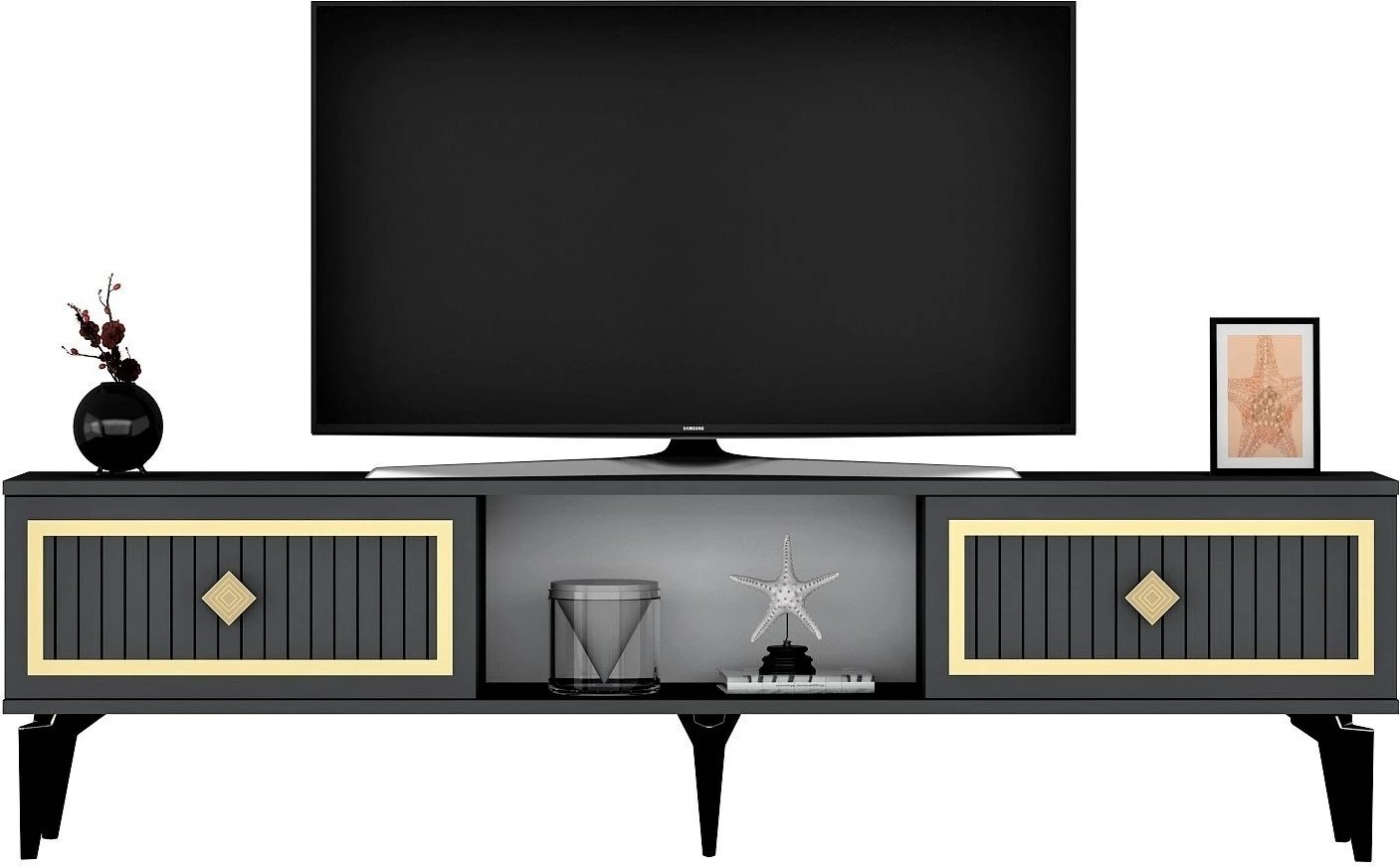 Komodë TV Hanah Home, Nil, anthracite dhe ari