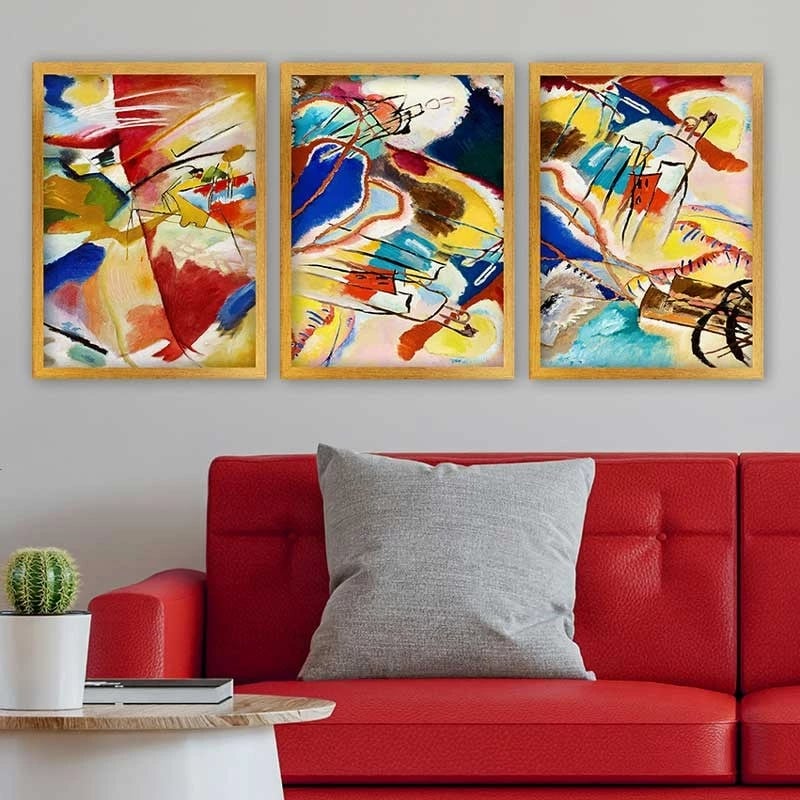 Pikturë dekorative me kornizë (3 copë), Wallity, 3AC_UN3933039 _3545