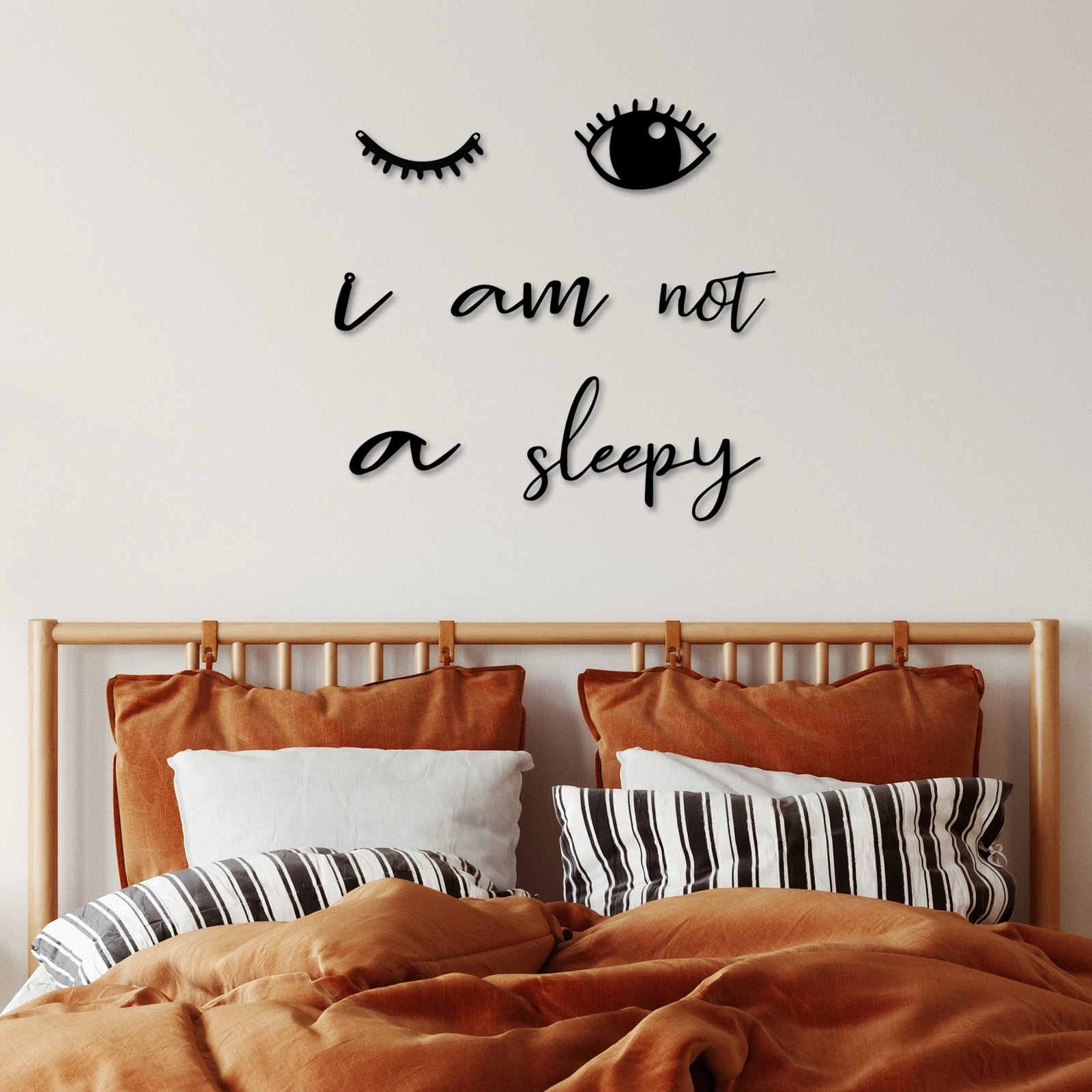 Aksesor dekorativ metalik për mur, Wallity, Not Sleepy