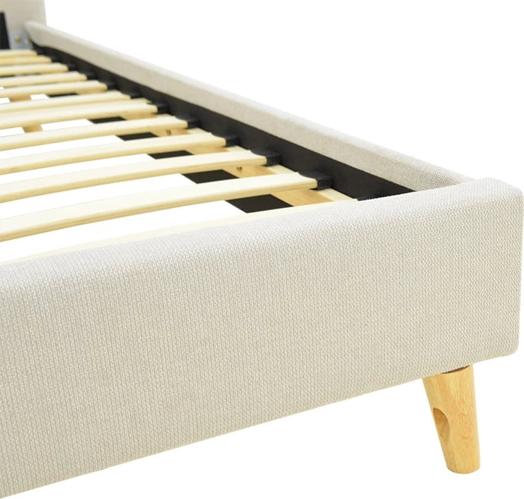 Krevat LumiLux, material stof, ngjyrë bezhë, 100x200cm