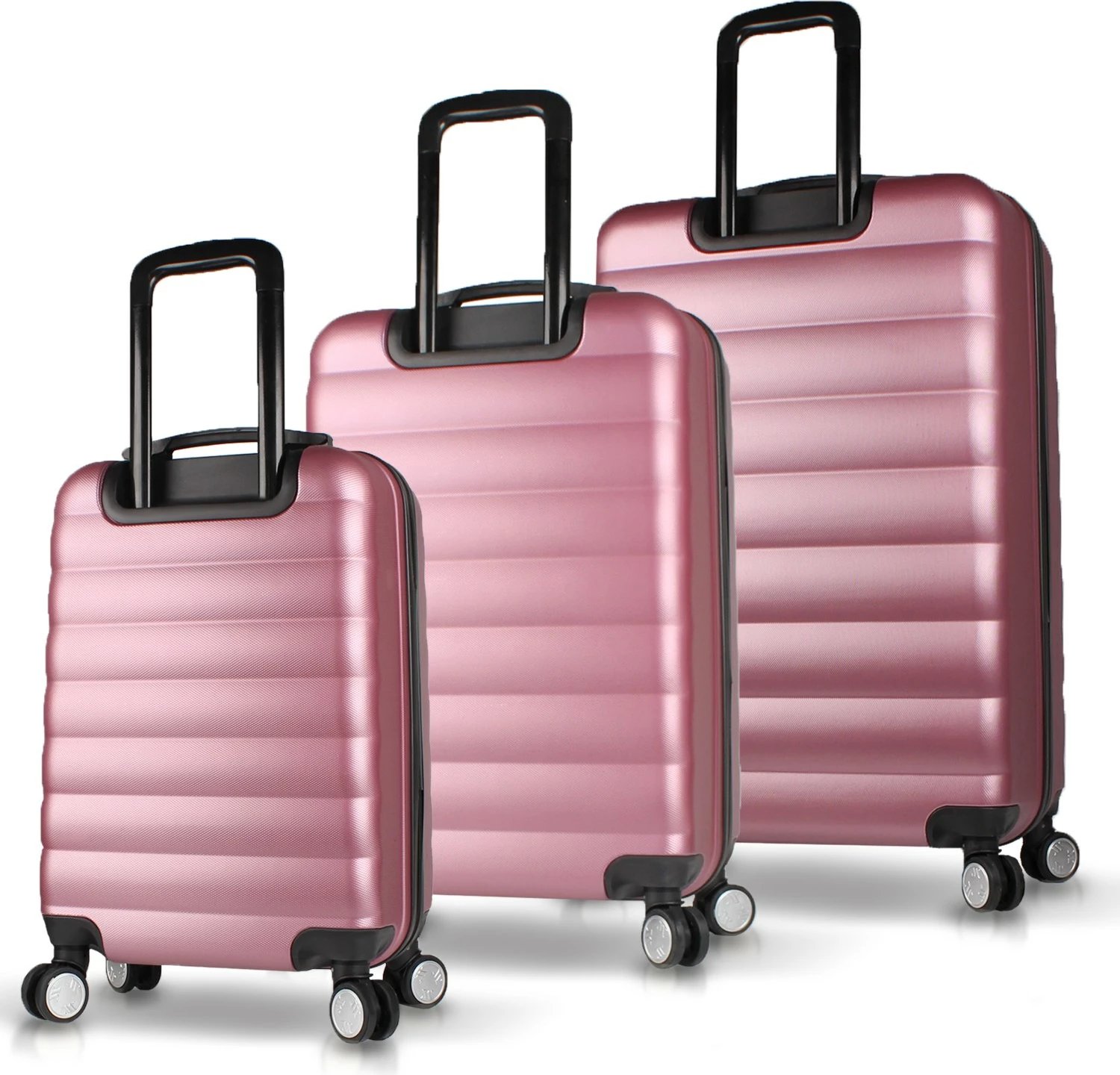 Set valixhesh (3 copë), ngjyrë rozë gold, Zoozie Bags, 6421