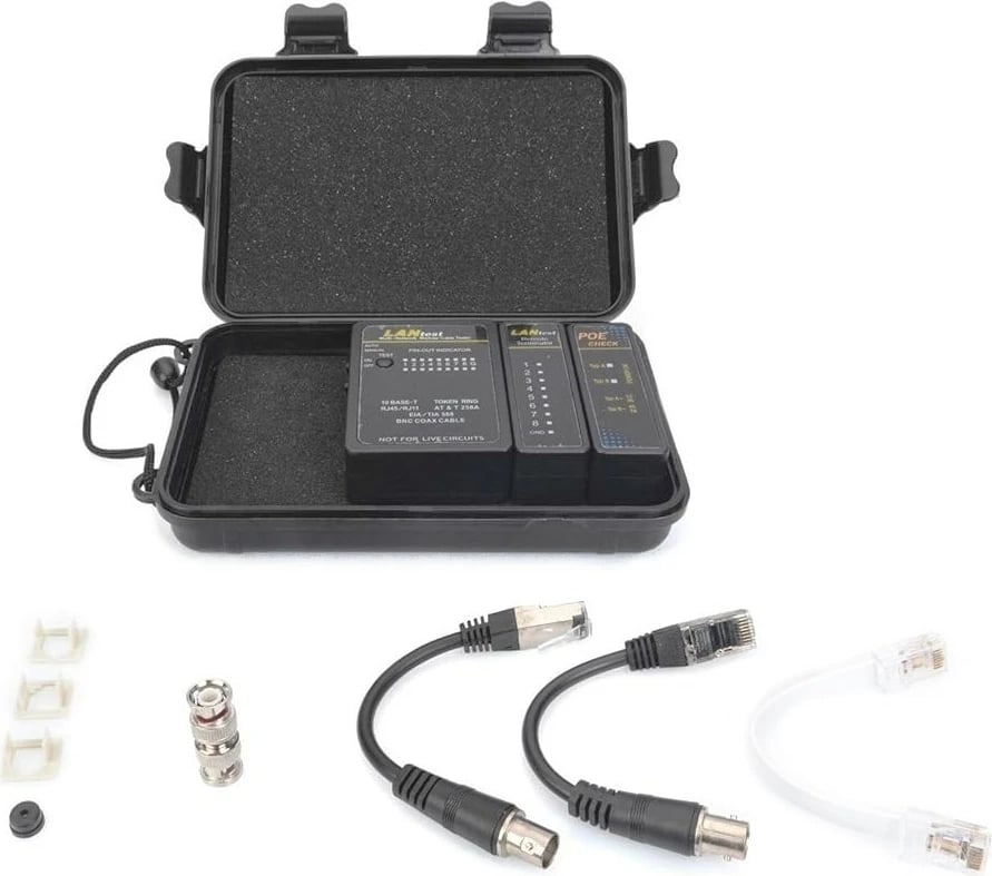 Testues kabllosh rrjeti Equip, RJ45/BNC/PoE, i zi