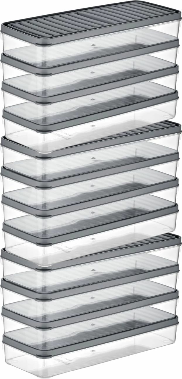 Set kuti për organizim (12 copë), ngjyrë antracit, VITABOX 1L