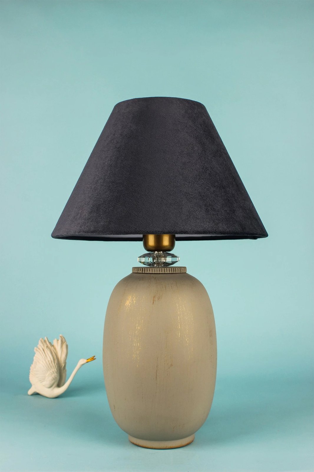 Llambë tavoline Opviq, BK024, ngjyrë gri