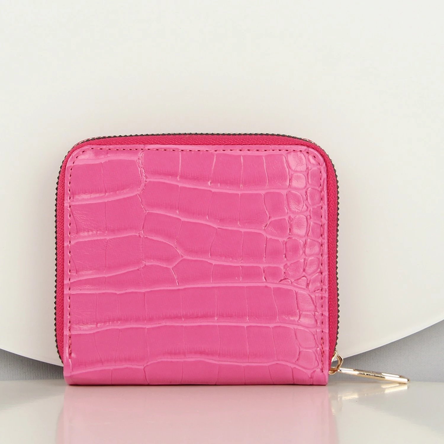 Portofol lëkure për gra, rozë, Zoozie Bags, 11.5x10.5cm