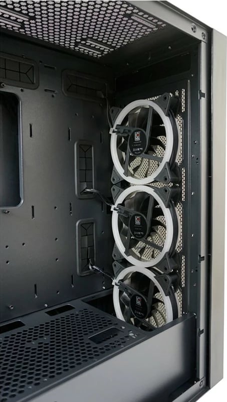 Kasë LC-Power Black_Wanderer_X Midi Tower, ATX/EATX/micro ATX/Mini-ITX, xham i temperuar, RGB, e zezë