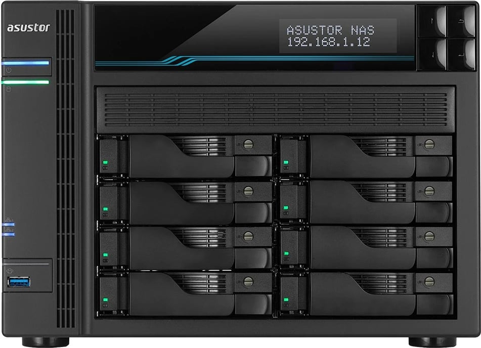 NAS Asustor Lockerstor 10 AS6510T, Intel Atom C3538, 8GB DDR4, Kasa Tower