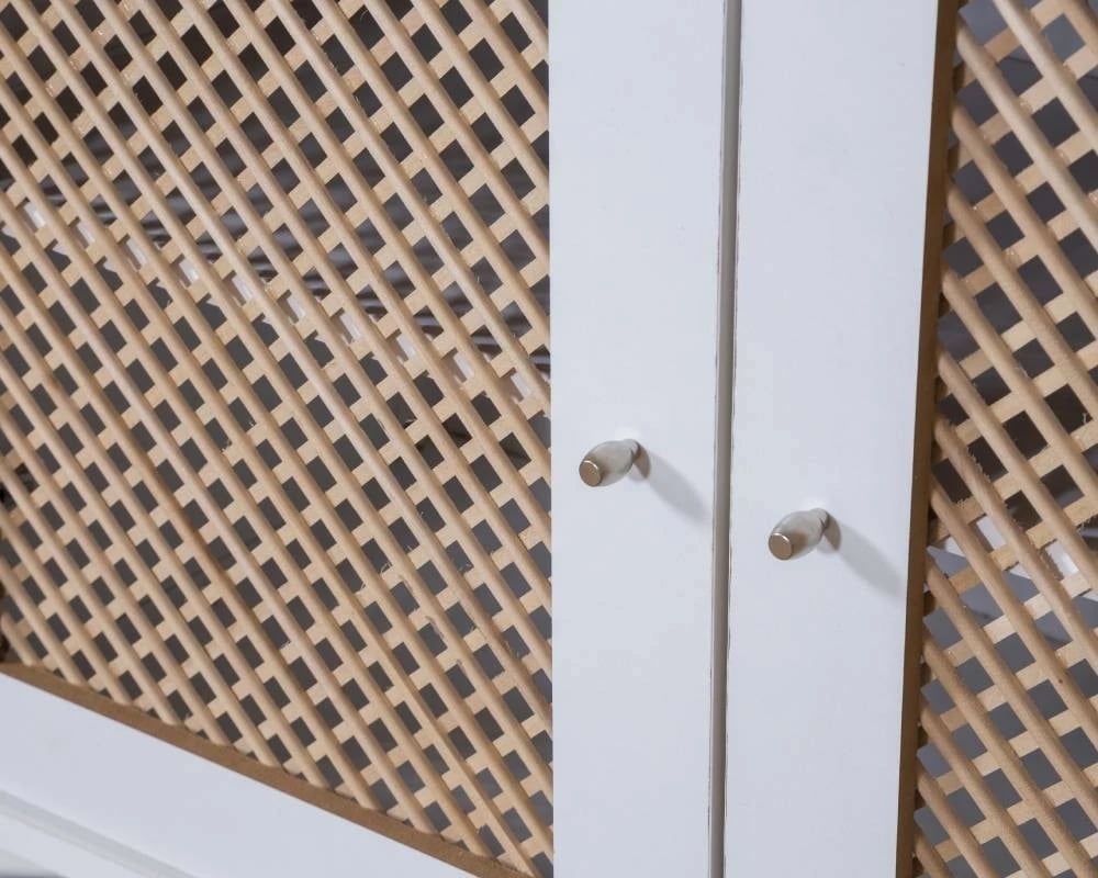 Raft librash Skye Decor, ngjyrë e bardhë dhe lis