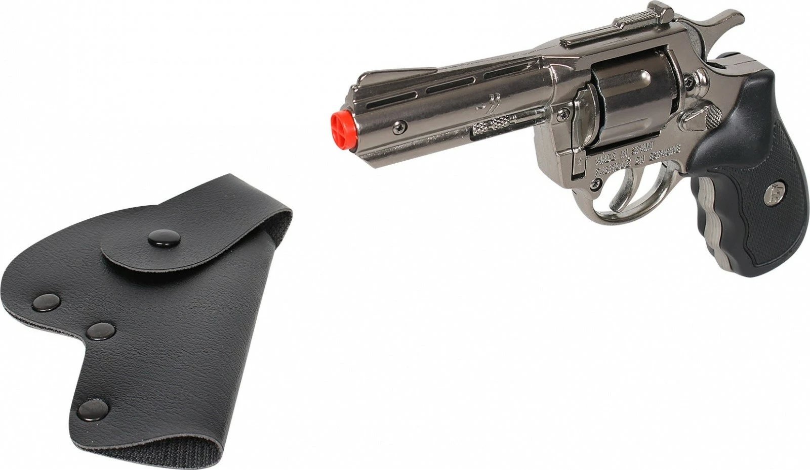 Revolver metalik lodër Pulio me mbajtëse Gonher, për djem, zi/argjend