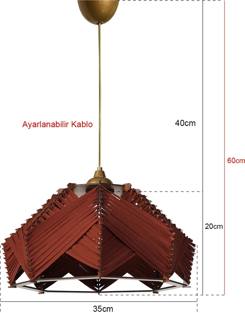 Llambë tavani Opviq, ngjyrë e kuqe pllake, YL237