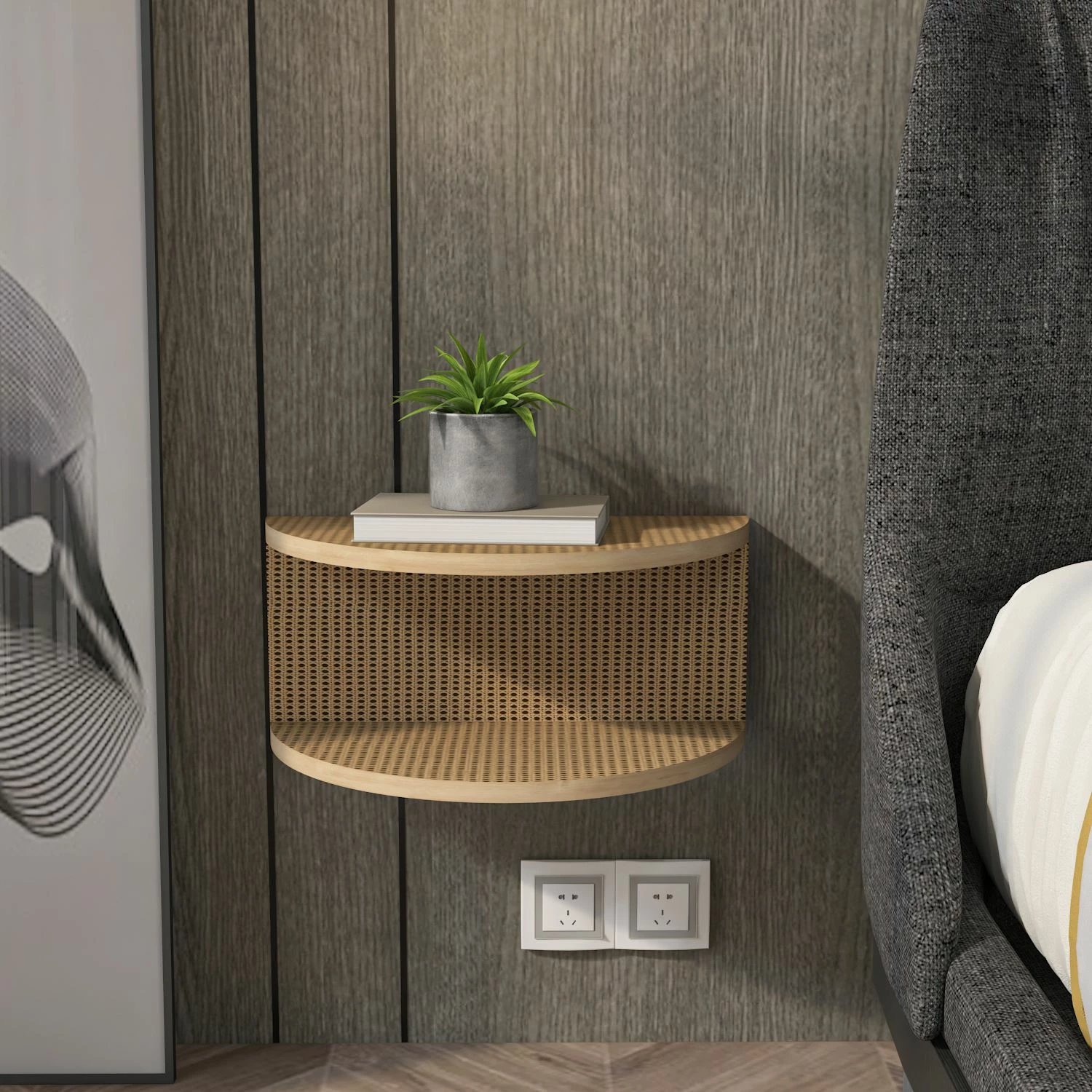 Komodinë natës Hazeran, Skye Decor, Bella