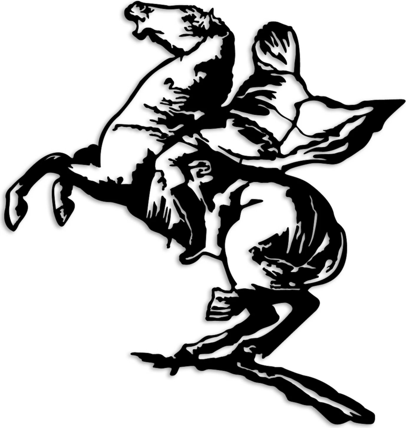 Aksesor dekorativ metalik për mur, Wallity, Banksy 10, ngjyrë e zezë