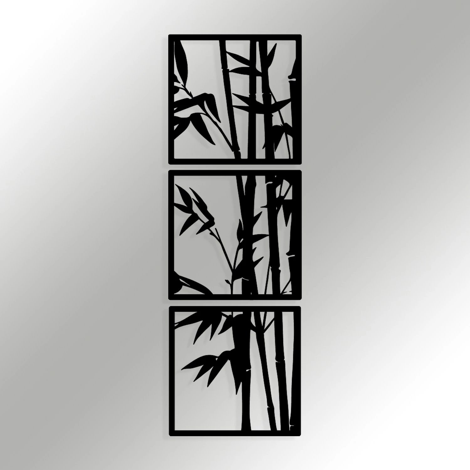 Aksesor dekorativ metalik për mur, Wallity Tuyunju, ngjyrë e zezë, 36x110cm