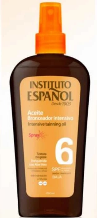 Spray vaj për nxirje Instituto Español Intensive SPF6, 250ml uniseks