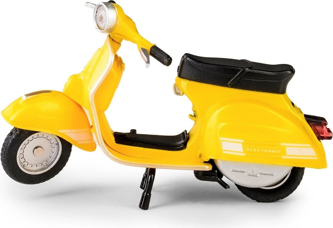 Model motoçikletë Daffi Vespa 200 Rally 1:18, e verdhë