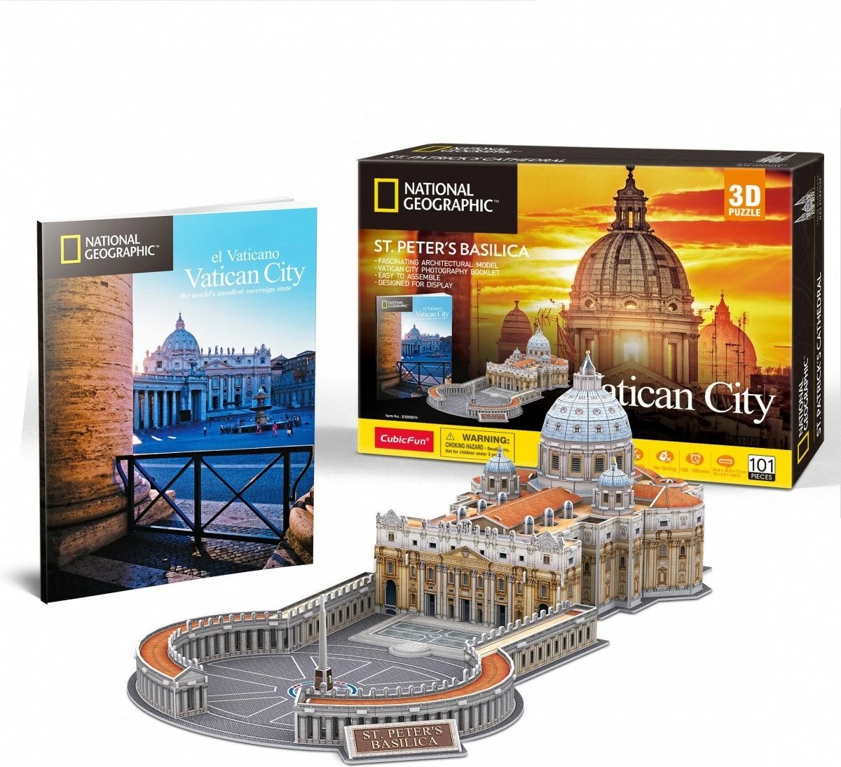 Puzzle 3D Cubic Fun National Geographic Bazilika e Shën Pjetrit, 101 pjesë