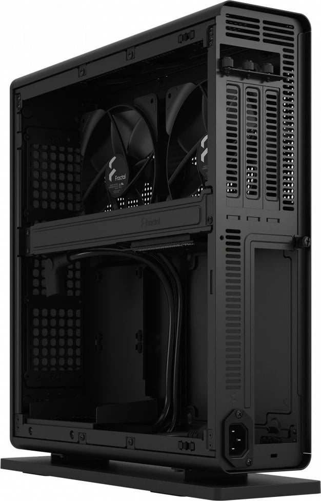 Kasë Fractal Design Ridge Black, Mini ITX, Tower Slim, 4x 2.5" drive, e zezë