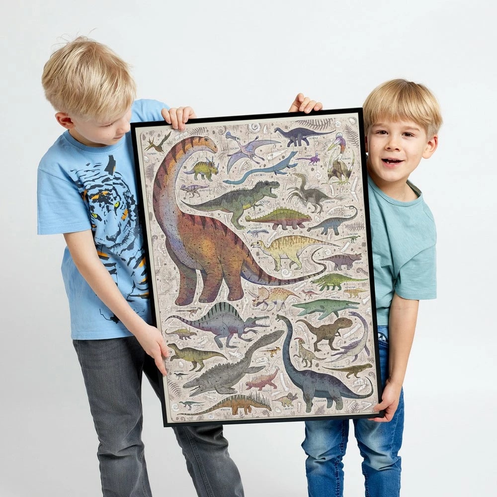 Puzzle CzuCzu Puzzlove Dinosaurs, 200 pjesë, 48x68cm