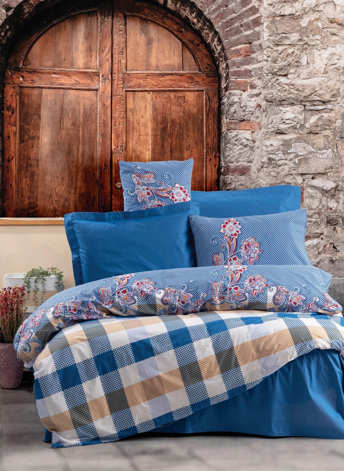 Set mbulesë për jorgan njëpersonësh Ranforce, L'essentiel, ngjyrë kaltër e errët