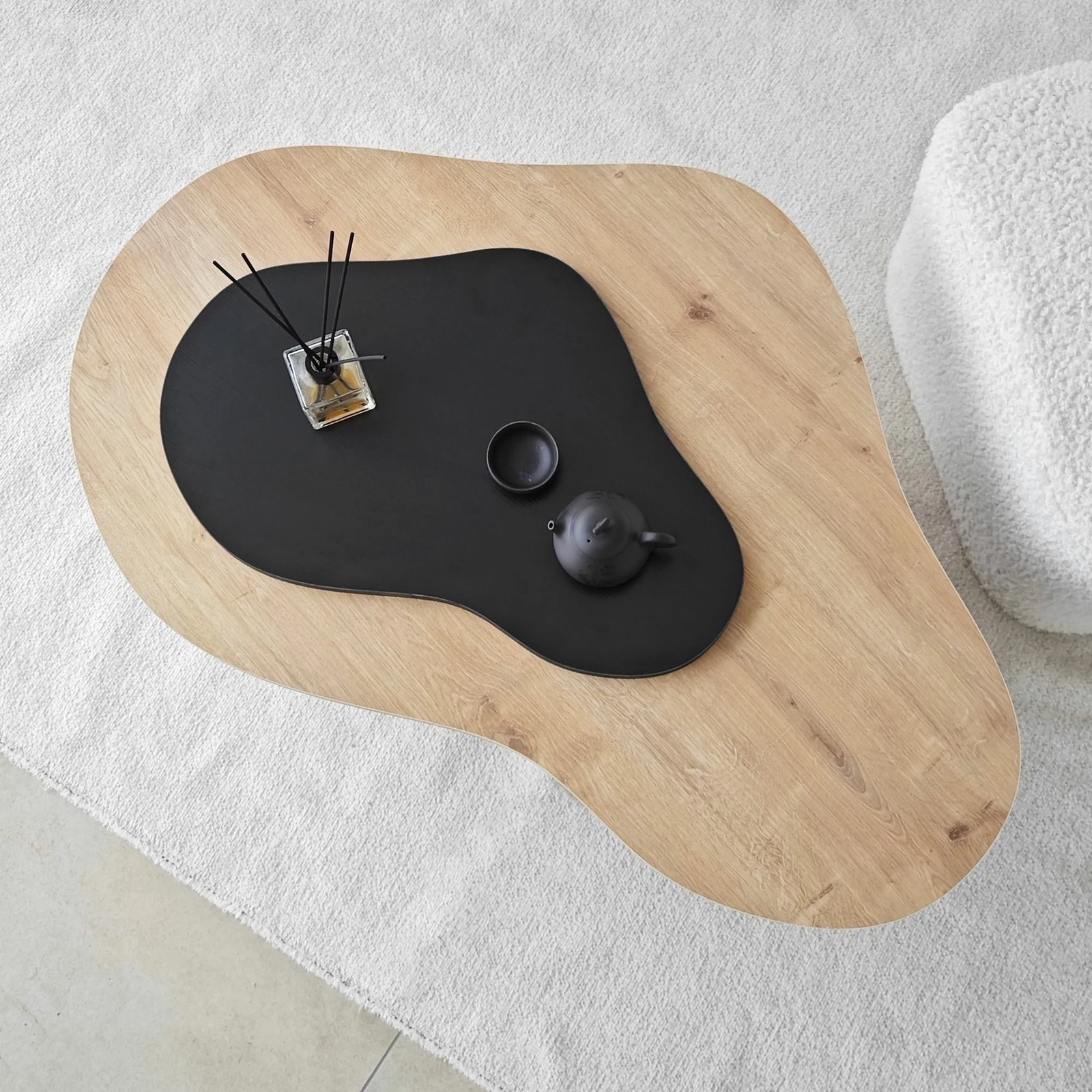 Tavolinë kafeje Hanah Home, ngjyrë lisi safir dhe e zezë