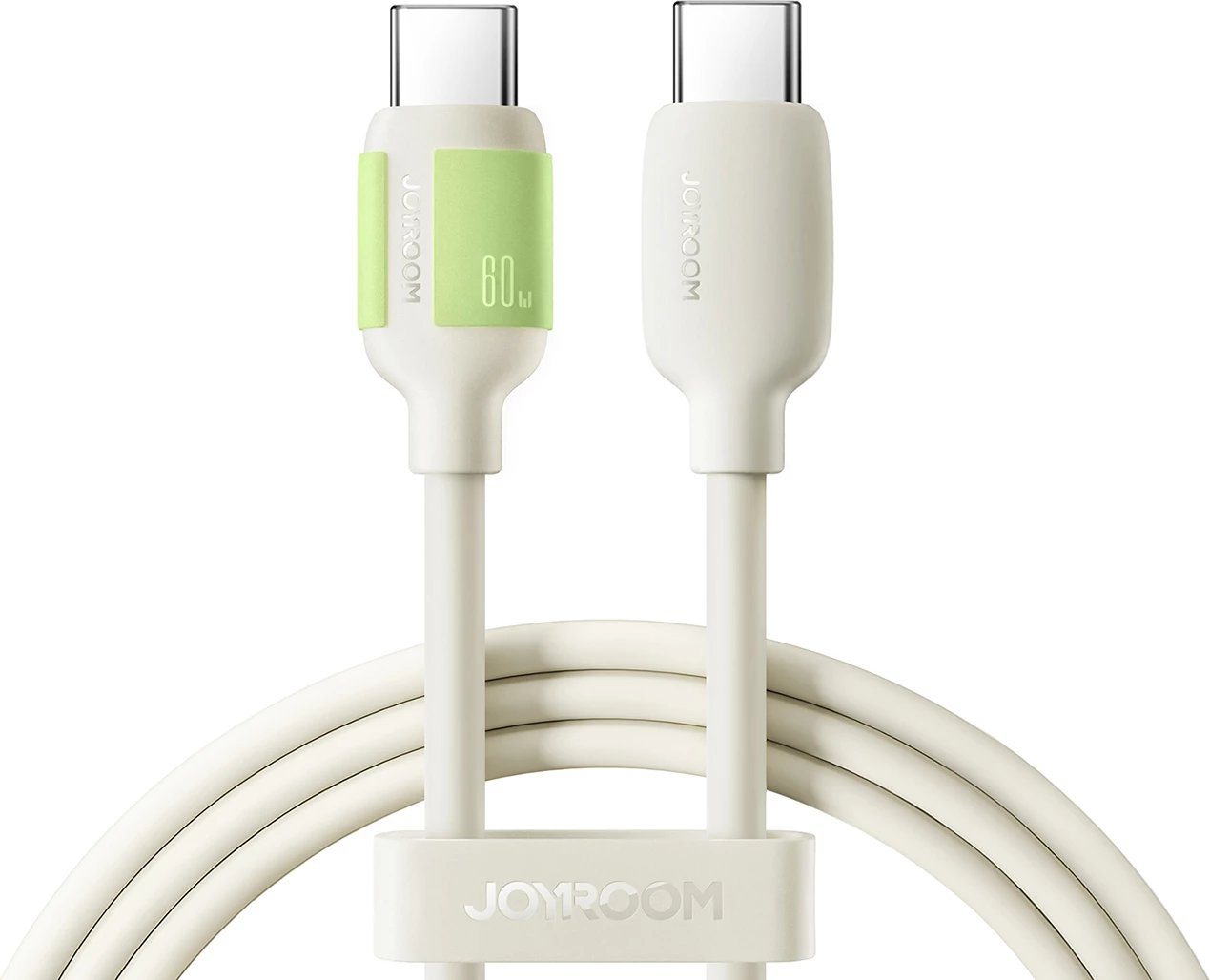 Kabllo USB-C në USB-C Joyroom S-A53, 1.2m, 60W, majë fluoreshente, bezhë