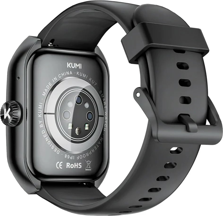 Smartwatch Kumi KU7, 1.96 inç, 250 mAh, e zezë