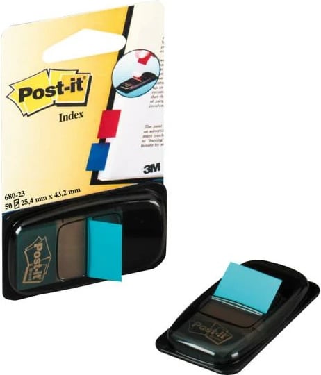 Shirita indeksimi 3M Post-it 680-23 me shpërndarës, blu