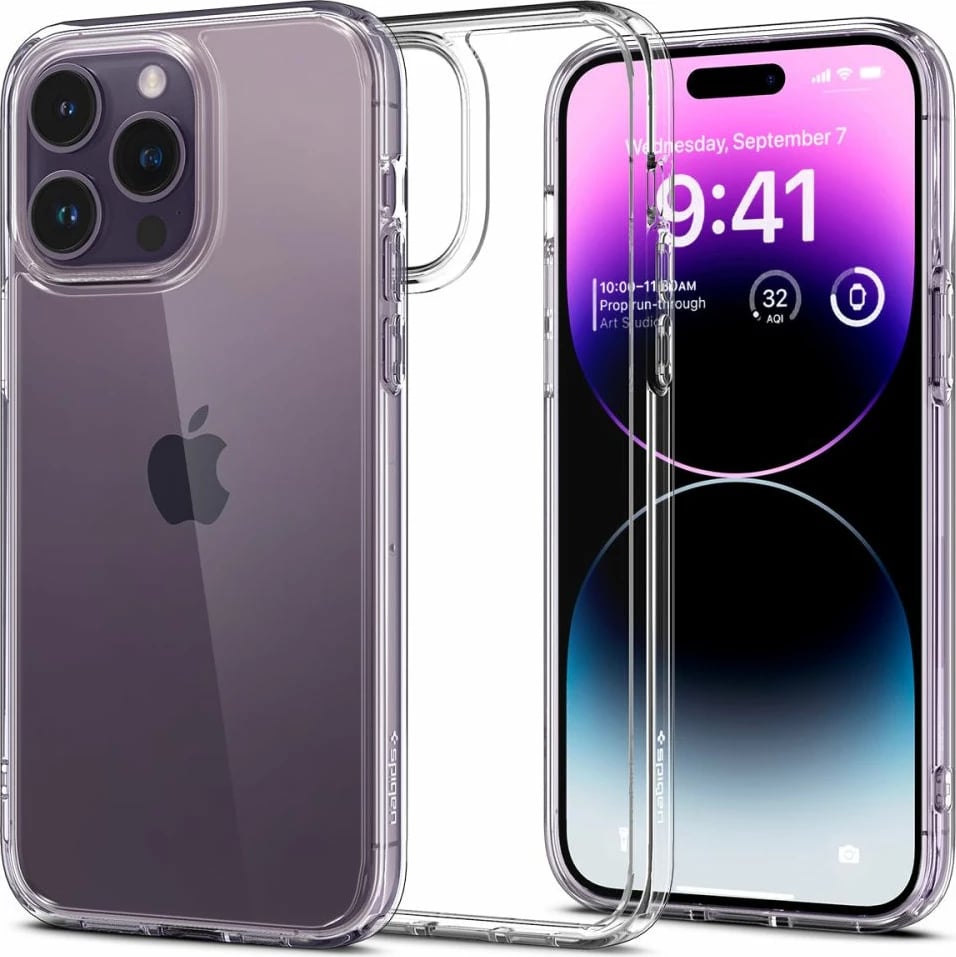 Mbështjellës Spigen Ultra Hybrid për iPhone 14 Pro, Transparent