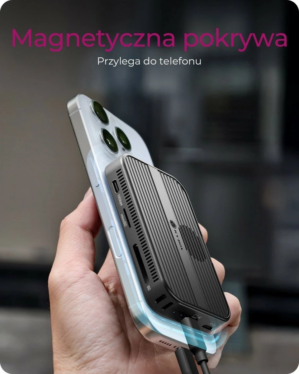 Stacion dokimi 7-në-1 IcyBox IB-DK4071M-CU31 me mbështetje NVMe+SATA, antracit