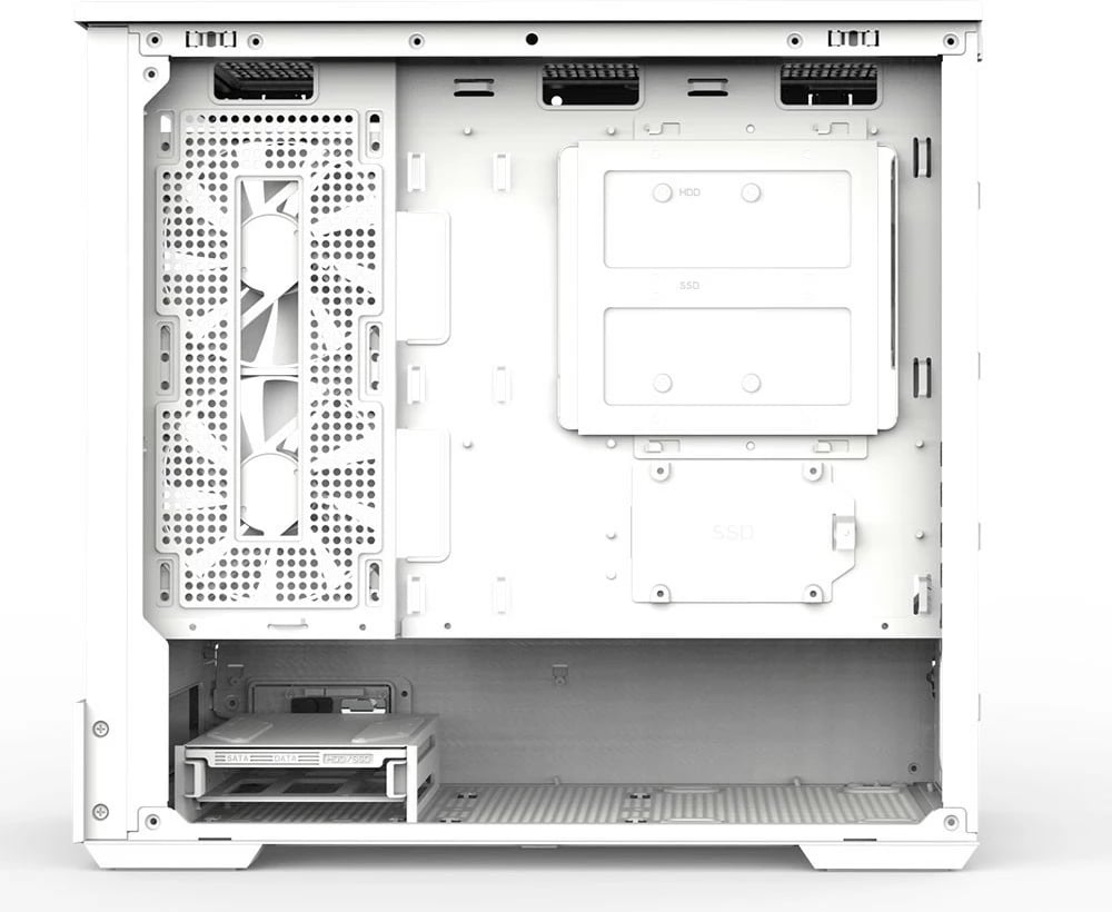 Kasë Zalman P30 White V2, Mini Tower, ARGB, Micro ATX, xham i temperuar, e bardhë Kasë Zalman P30 White V2, Mini Tower, ARGB, Micro ATX, xham i temperuar, e bardhë